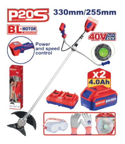 TrimMaster 40V Cordless String Trimmer & Brush Cutter, Lightweight, Adjustable Cutting Width